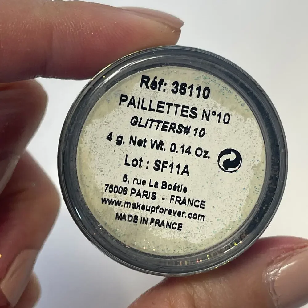 MAKE UP FOR EVER NWOT Glitters Sealed Shade #10 Black